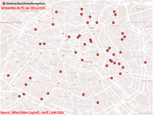 mapping destruction des hôtels